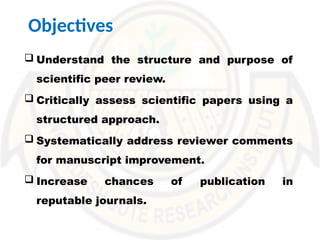 Scientific Paper Objective presentation on reviewing scientific paper.pptx