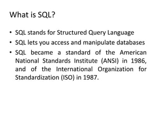 Reviewing SQL Concepts | PPT