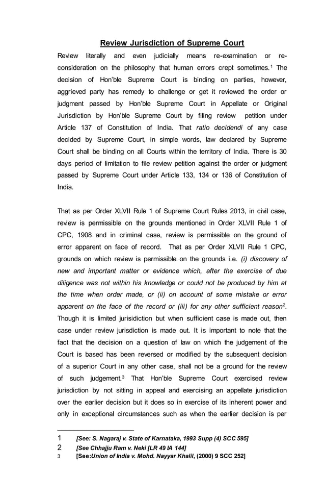 Review Jurisdiction Of Supreme Court Docx Review Jurisdiction Of Supreme Court Docx