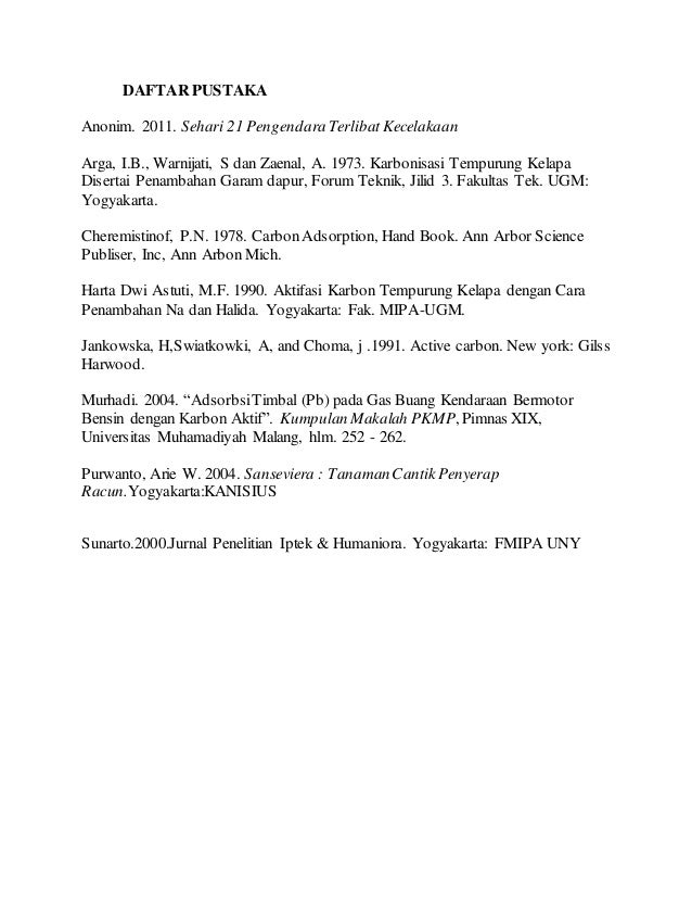 Review jurnal mengenai pb pada gas buang knalpot kendaraan 