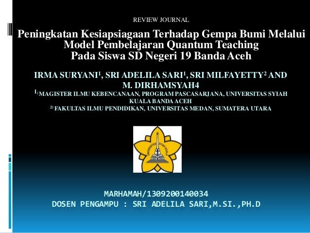 Review Jurnal Pendidikan Kebencanaan