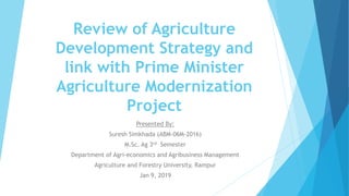Review of agriculture development strategy (ADS) and its link with ...