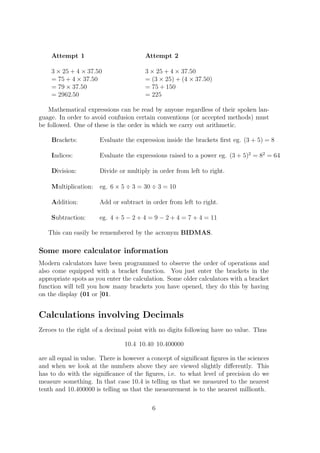 Basic Math Concepts Review Review of basic maths | PDF
