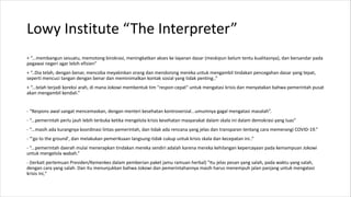 Lowy Institute “The Interpreter”
+ “...membangun sesuatu, memotong birokrasi, meningkatkan akses ke layanan dasar (meskipu...