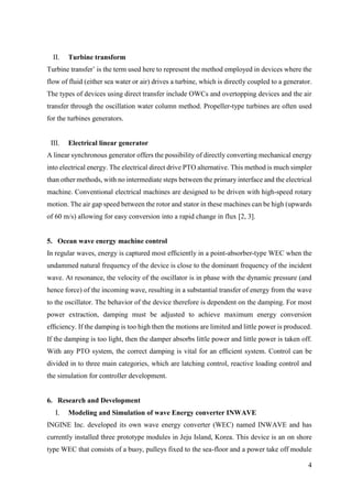 Review of journal articles of wave energy converters and their impact ...