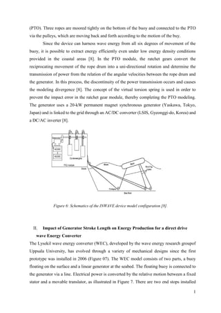 Review of journal articles of wave energy converters and their impact ...