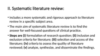 Comprehensive Guide to Conducting Effective Literature Reviews in ...