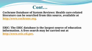 Eric Cochrane reviewofliterature-181212161658-1.pptx oo | PPTX