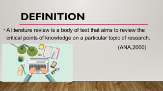 REVIEW_OF_LITERATURE POWER POINT PRESENTATION | PPTX