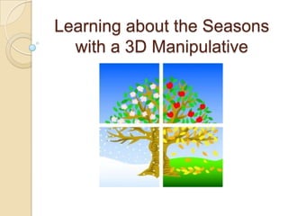Learning about the Seasons
  with a 3D Manipulative
 