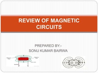 PREPARED BY:-
SONU KUMAR BAIRWA
REVIEW OF MAGNETIC
CIRCUITS
 
