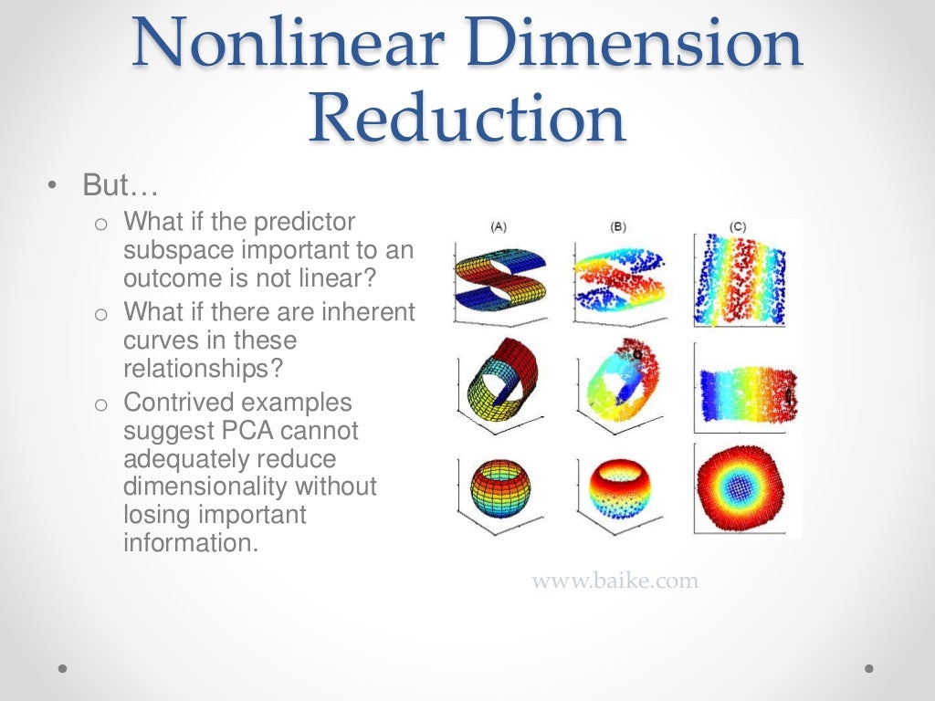 Review of methods for dimension reduction