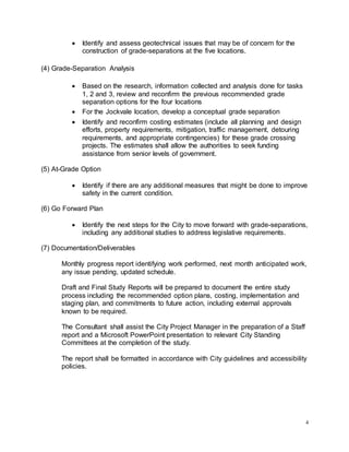 Grade Separation Examples Review of need for grade separations five locations - statement of work ...