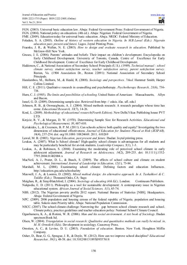 review of parental and school climate factors instrument for secondar workforce management cover letter
