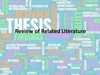Review of Related Literature
 