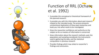What Is Rrl Matrix Review of related literature | PDF