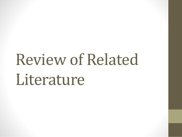 writing the review of related literature ppt