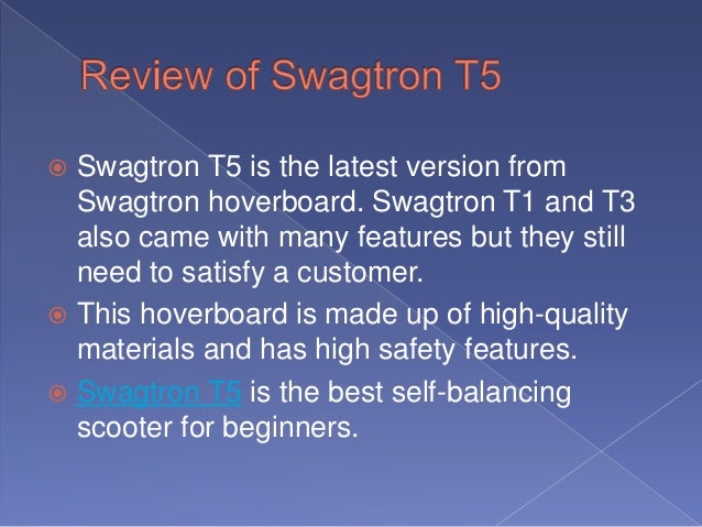 Review of swagtron t5