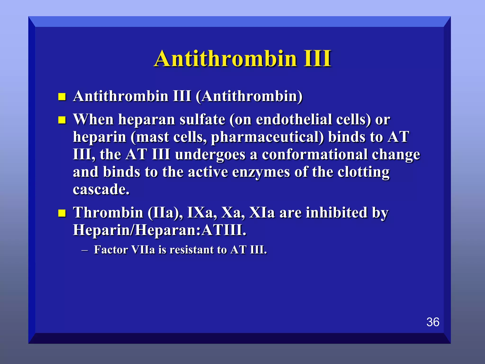 Review of the coagulation system | PPTX