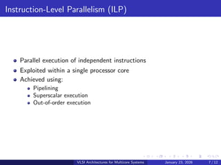 Review of Types of Parallelism in Processor Architectures | PDF