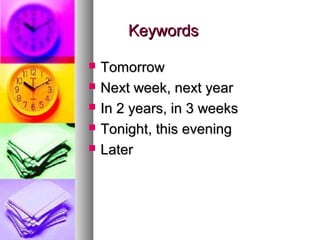 Review of verb tenses intermediate | PPT