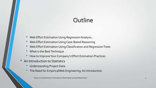 Review on cost estimation technque for web application [part 1] | PPTX