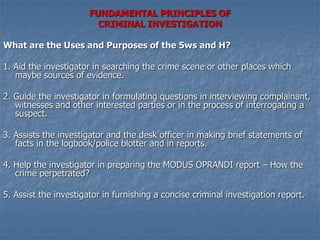 REVIEW ON CRIMINAL INVESTIGATION.ppt