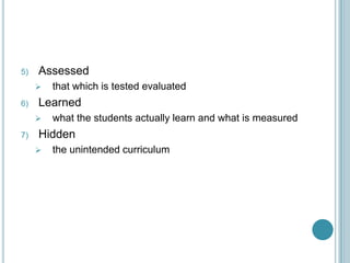 Review on curriculum development | PPTX