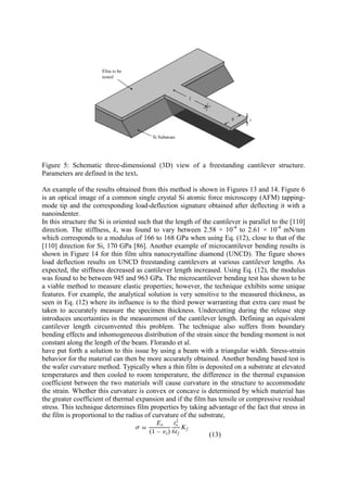 Review on evaluation mechanical properties of materials for mems | PDF