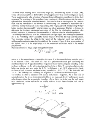 Review on evaluation mechanical properties of materials for mems | PDF