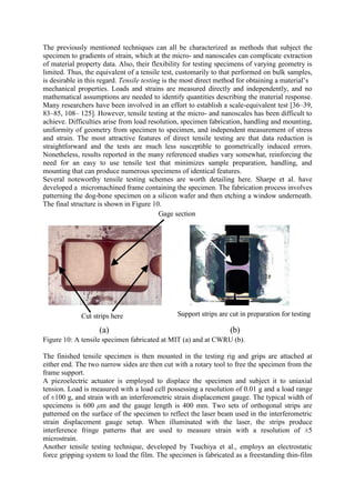 Review on evaluation mechanical properties of materials for mems | PDF
