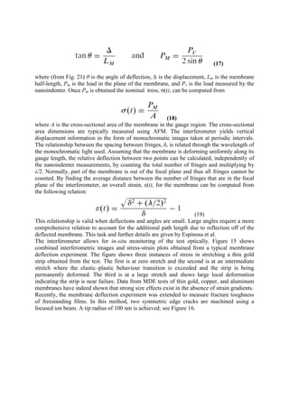 Review on evaluation mechanical properties of materials for mems | PDF