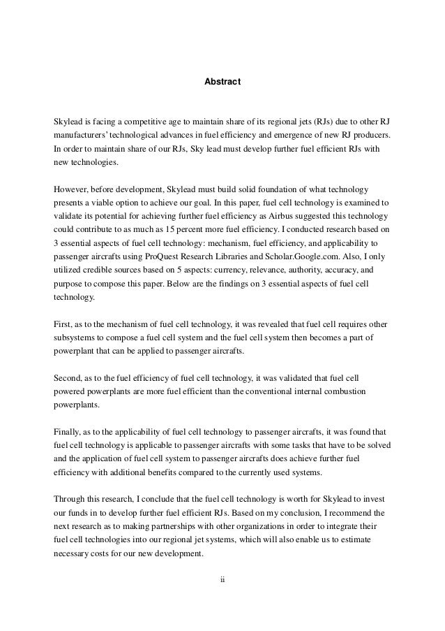 Research papers on fuel cell technology