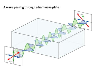 A wave passing through a half-wave plate
 