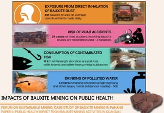 IMPACTS OF BAUXITE MINING ON PUBLIC HEALTH
 
