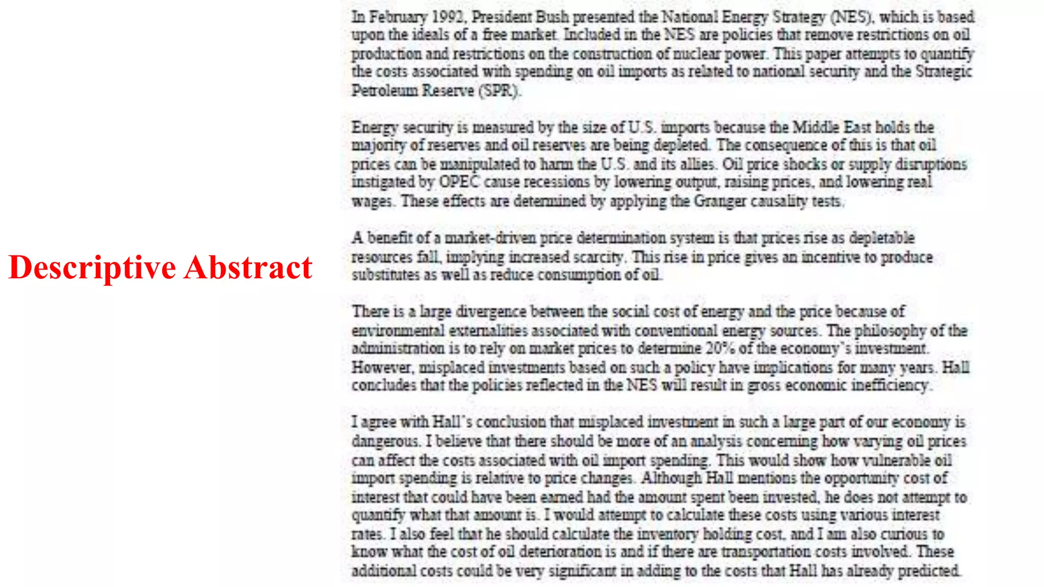 Descriptive Abstract
 