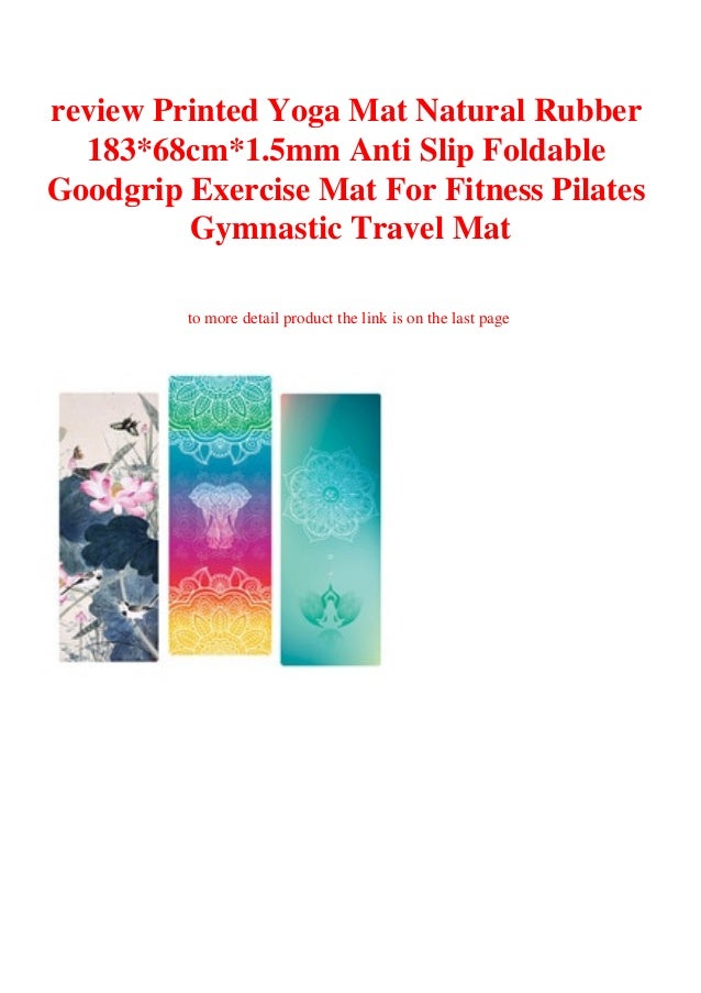 Review Printed Yoga Mat Natural Rubber 18368cm1 5mm Anti Slip Foldabl