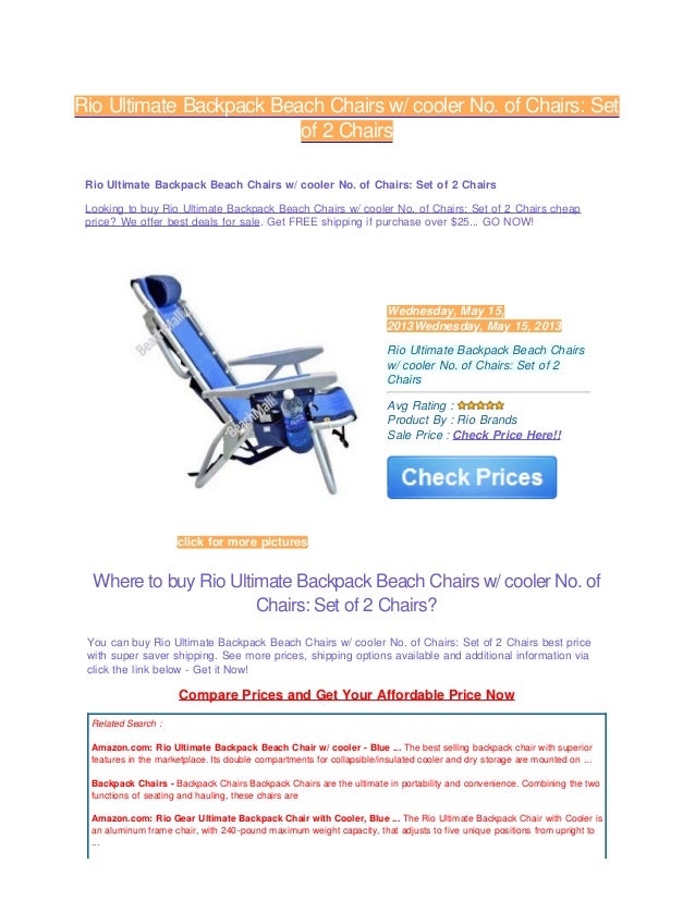 best beach chair backpack