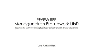 Contoh RPP menggunakan Framework UbD