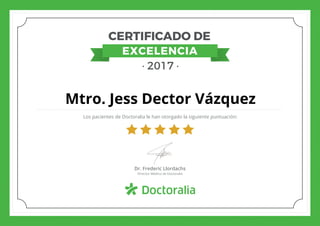 · 2017 ·
Mtro. Jess Dector Vázquez
 