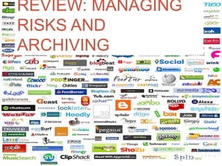 REVIEW: MANAGING
RISKS AND
ARCHIVING
 