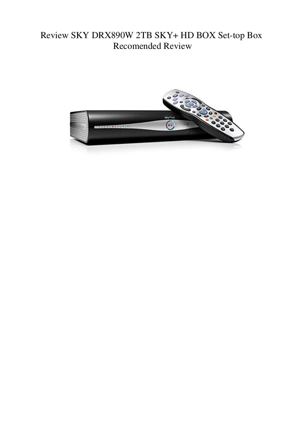 Review SKY DRX890W 2TB SKY+ HD BOX Settop Box Review
