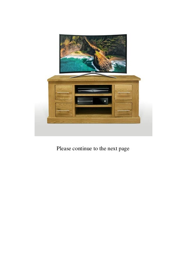 Review Solid Oak Tv Cabinet Stand With Drawers Wide Unit Delamere H