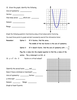 Review solving quadratics by graphing | PDF Review solving quadratics by graphing | PDF