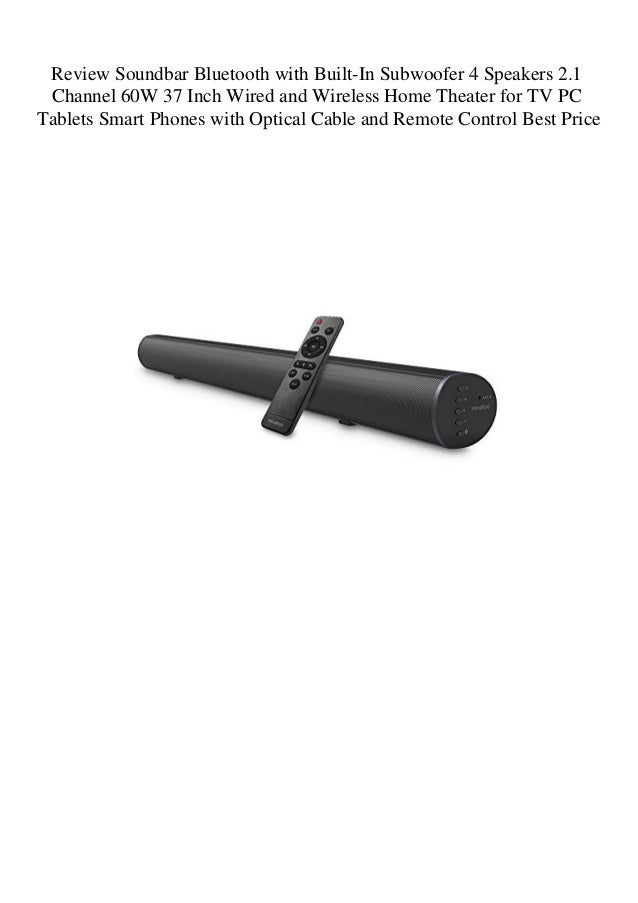 toshiba soundbar 2.1 channel built in subwoofer