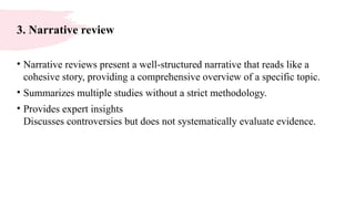 Comprehensive Overview of Various Types of Academic Reviews in Research ...