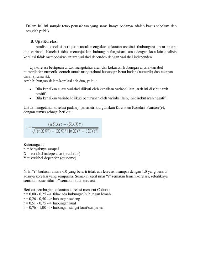 Review tentang statistik untuk uji beda dan uji korelasi