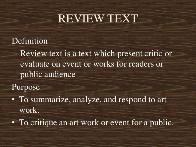 Review Text Review Text