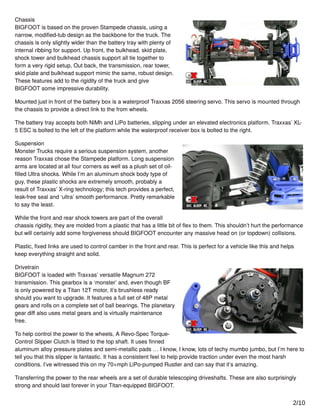 Review: Traxxas BIGFOOT 2WD Monster Truck PDF