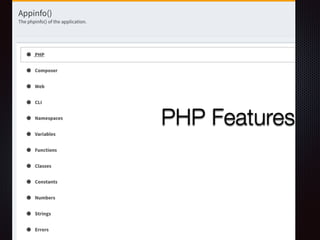 PHP Features
 